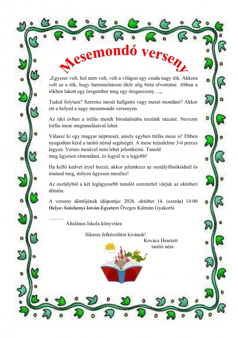 Mesemondó verseny
